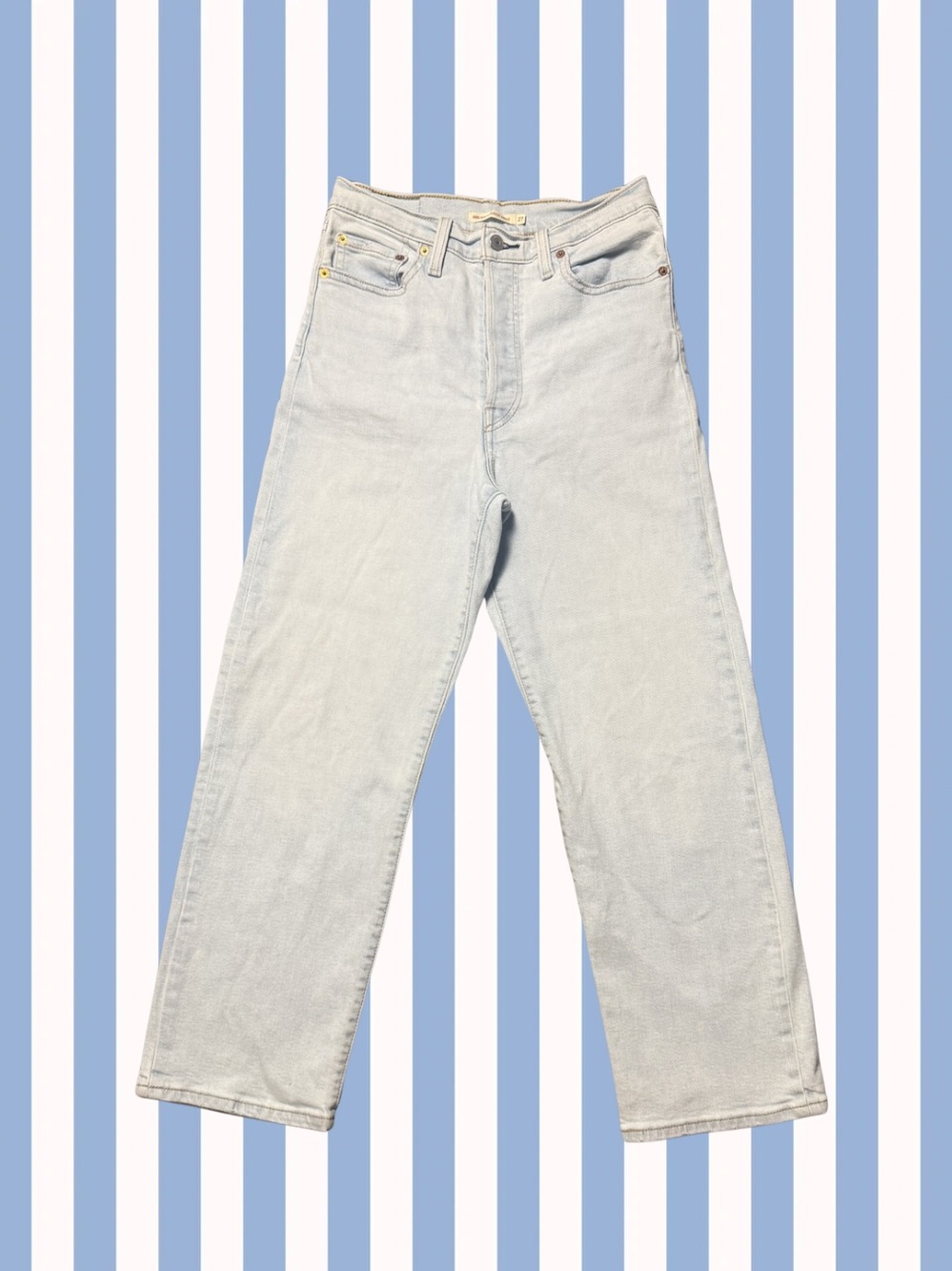 Levi's Ribcage Straight - Light Wash Straight Leg Jeans (27)